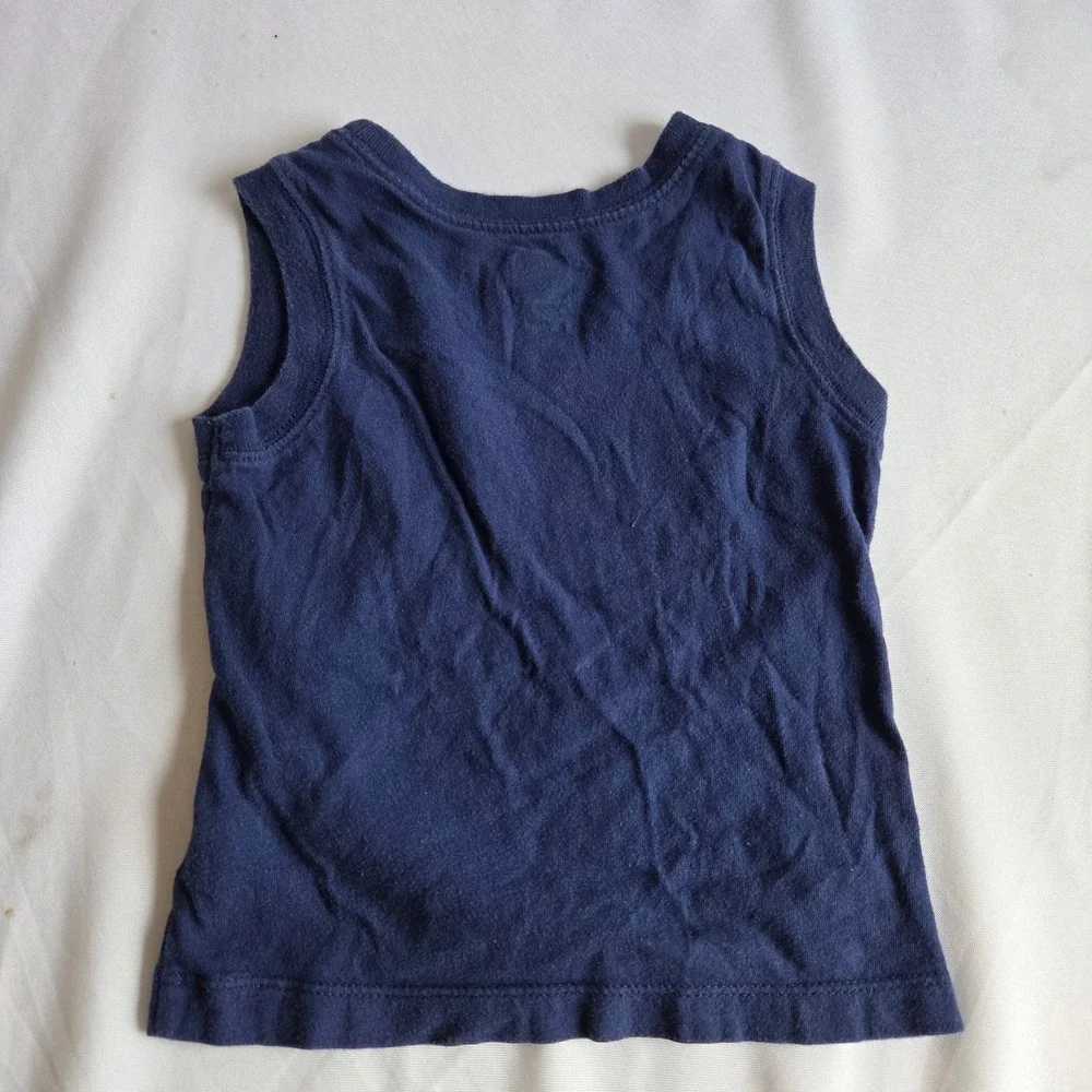 Old Navy Boys Navy Blue 94 CA Graphic Sleeveless Tank Top Baby Tee Size 2T